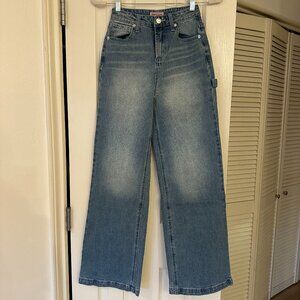 juicy couture - light fade denim - wide leg carpenter jean - 1/25